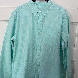Medium AE Light Blue Floral Pattern Button Down